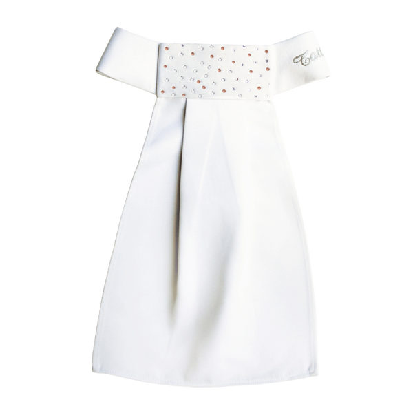 Plastron avec décoration lurex et cristaux