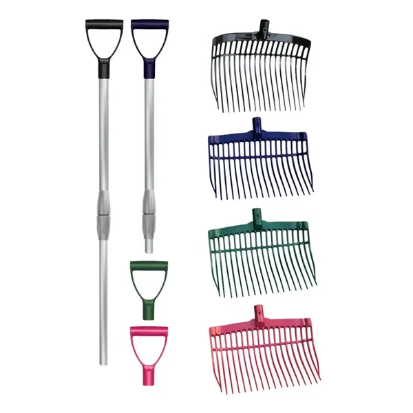 Fourche en plastique avec manche en aluminium