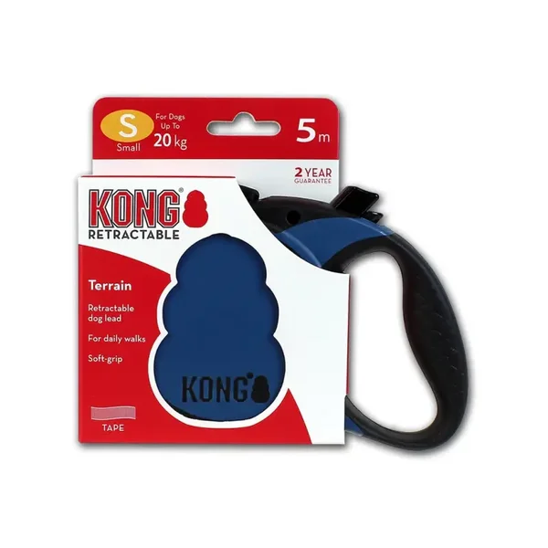 Laisse rétractable KONG Bleu