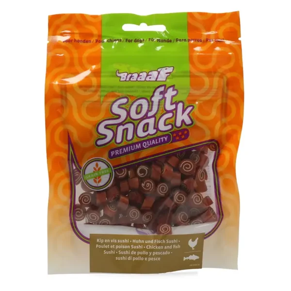 Braaaf Soft Snack Sushi - Poulet et Poisson