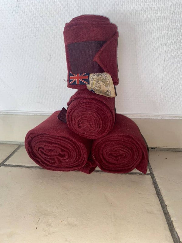 Lot de 4 bandes de polo Elizabeth Greenwood – Bordeaux