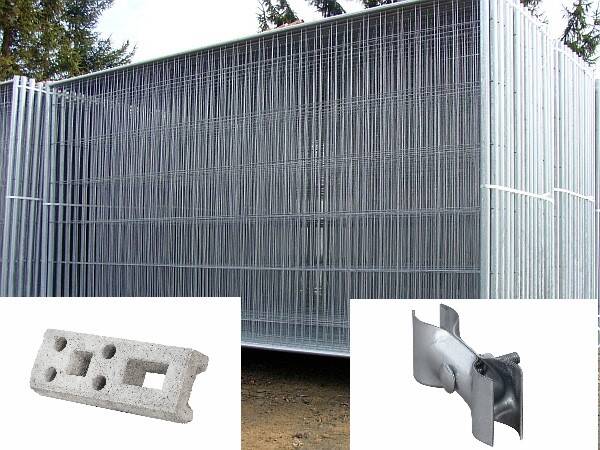 Bunkerset werfhek ANTICLIMB 25 / 50 of 100 stuks Betonvoet 21kg