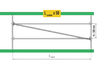 VERTICALE DIAGONALEN 50 CM