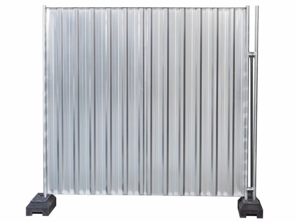 Bunkerset werfhek CITYFENCE GALVA 25 / 50 of 100 stuks Pvc Voet 21kg