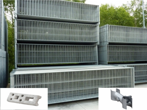 Bunkerset werfhek ANTICLIMB laag 25 / 50 of 100 st Betonvoet 32kg