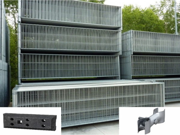 Bunkerset werfhek ANTICLIMB laag 25 / 50 of 100 st Pvc voet 21kg