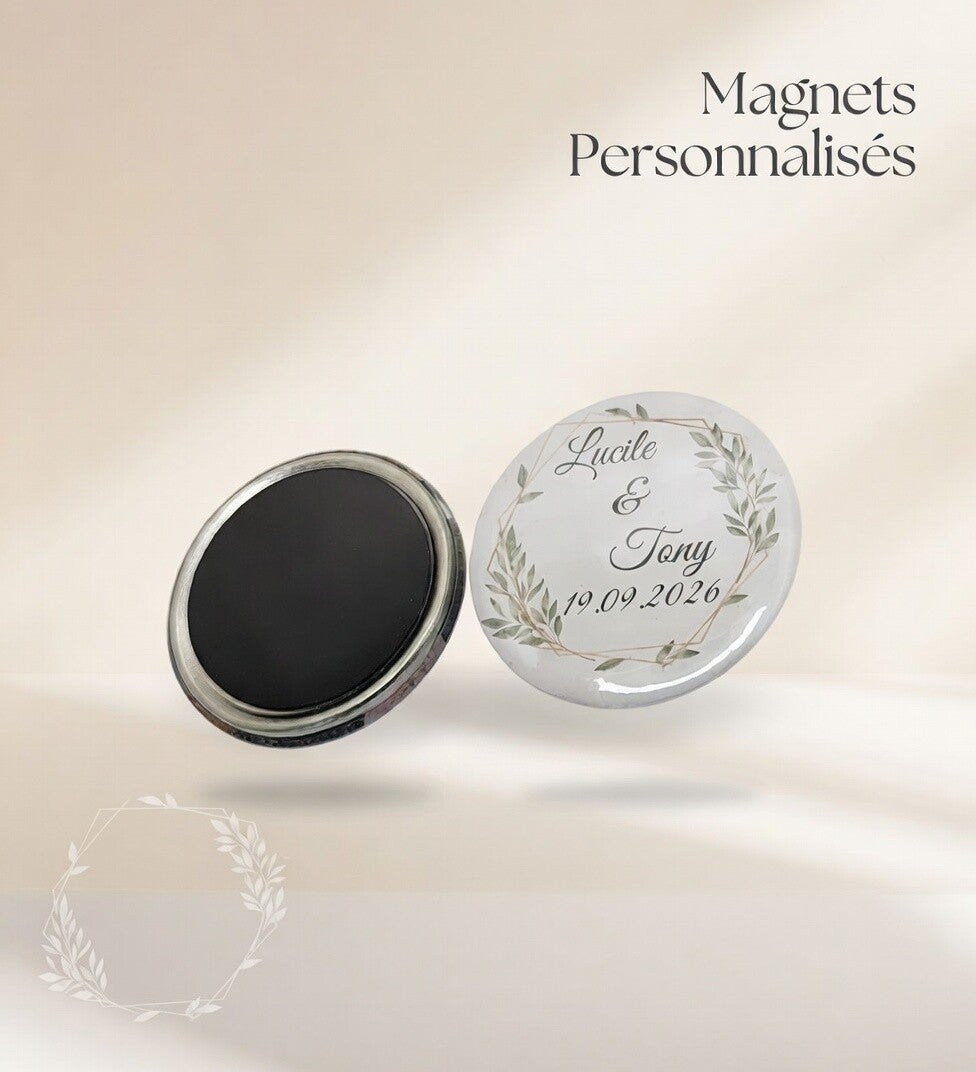 Magnets Personnalisés Mariage & Événements  Cadeau invité unique et élégant