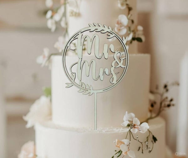 Cake topper Mr & Mrs Bois