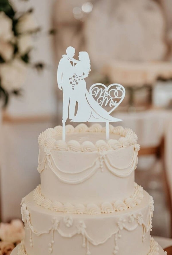 Cake topper Mr & Mrs Impression 3D