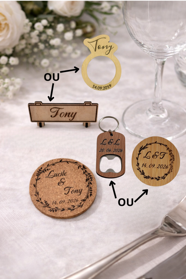 PACK DÉLICATESSE — 10,90€ par invité Minimum 40 invités · Personnalisation incluse · Cake topper offert
