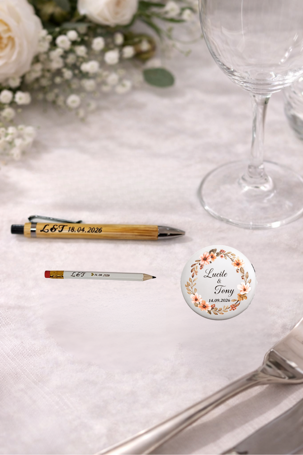 PACK DOUCE ATTENTION — 3,90€ par invité Minimum 30 invités · Personnalisation incluse