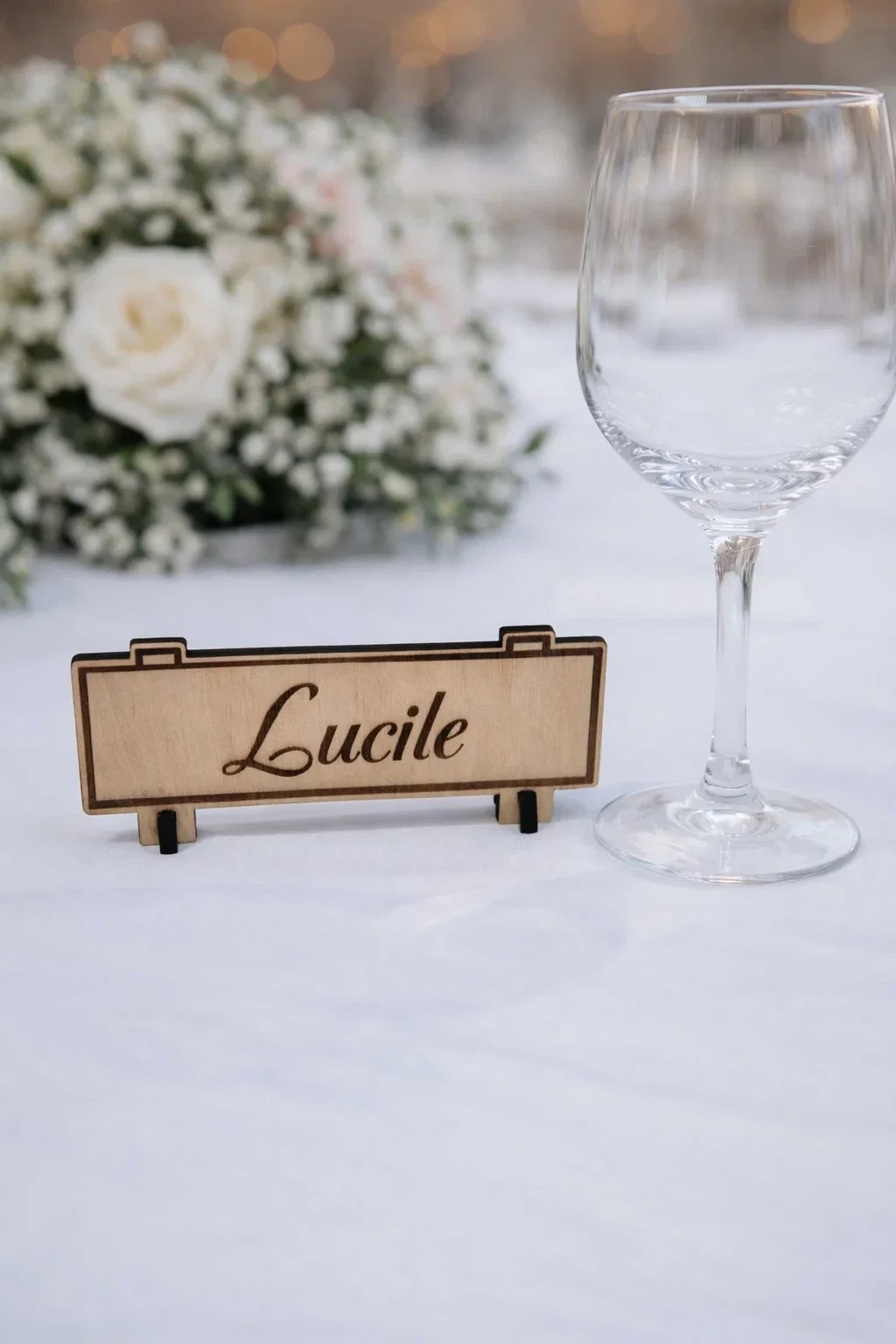 Marque place mariage bois personnalisé –  gravé prénom