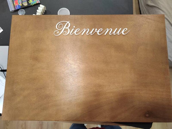 Panneau d'accueil personnalisé