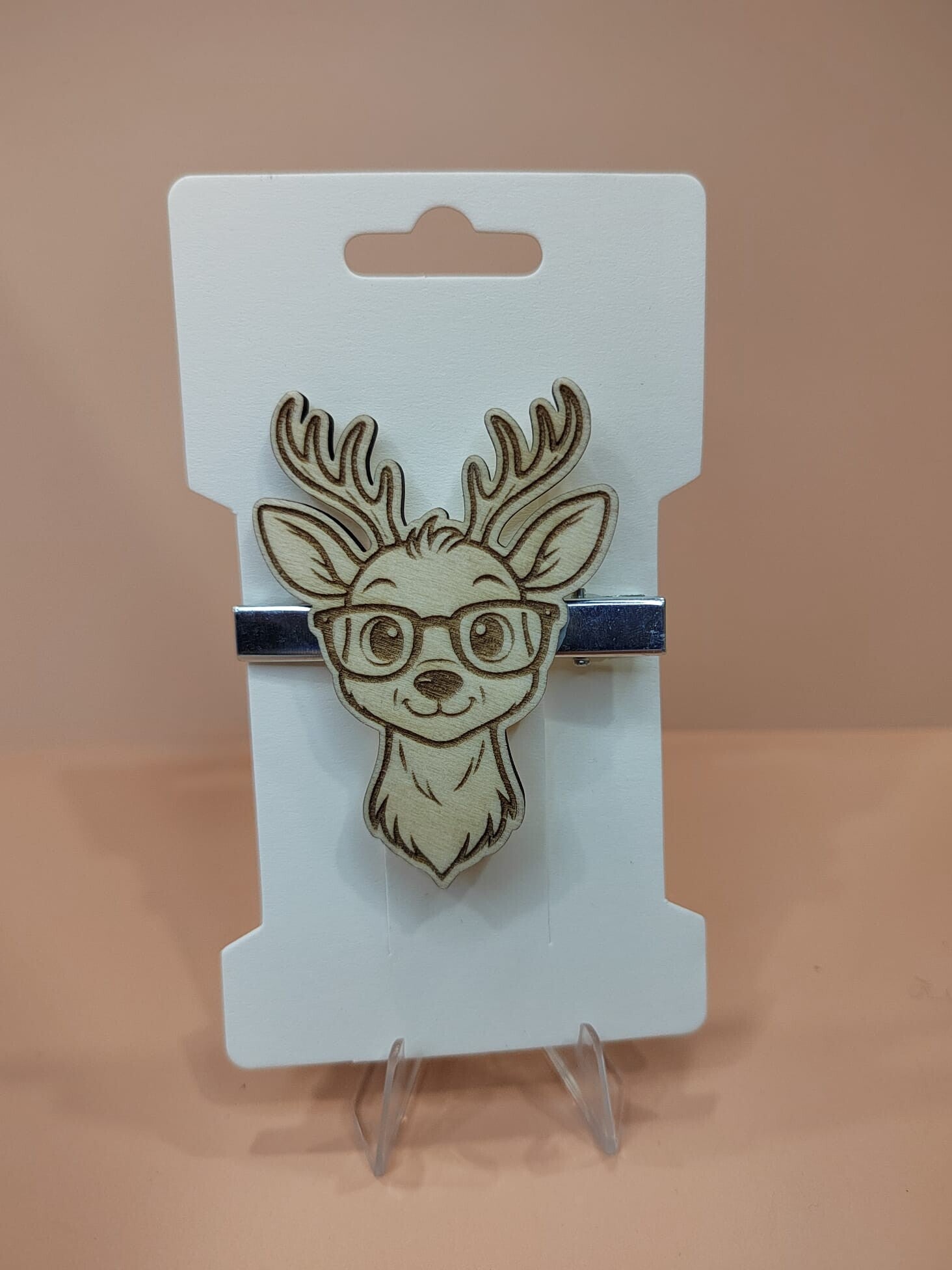 Barrette petite fille cerf ou chat à lunette – Accessoire cheveux élégant