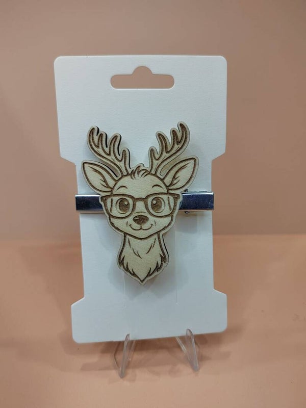 Barrette petite fille cerf ou chat à lunette – Accessoire cheveux élégant