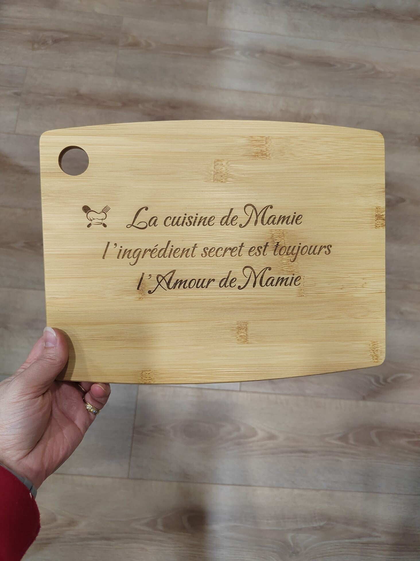 Planche à Découper Personnalisée – Bambou Gravé
