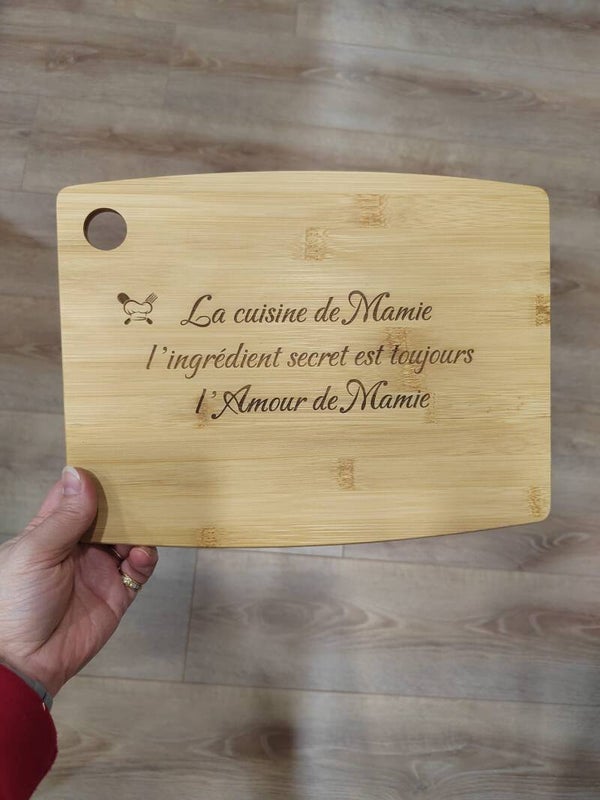 Planche à Découper Personnalisée – Bambou Gravé