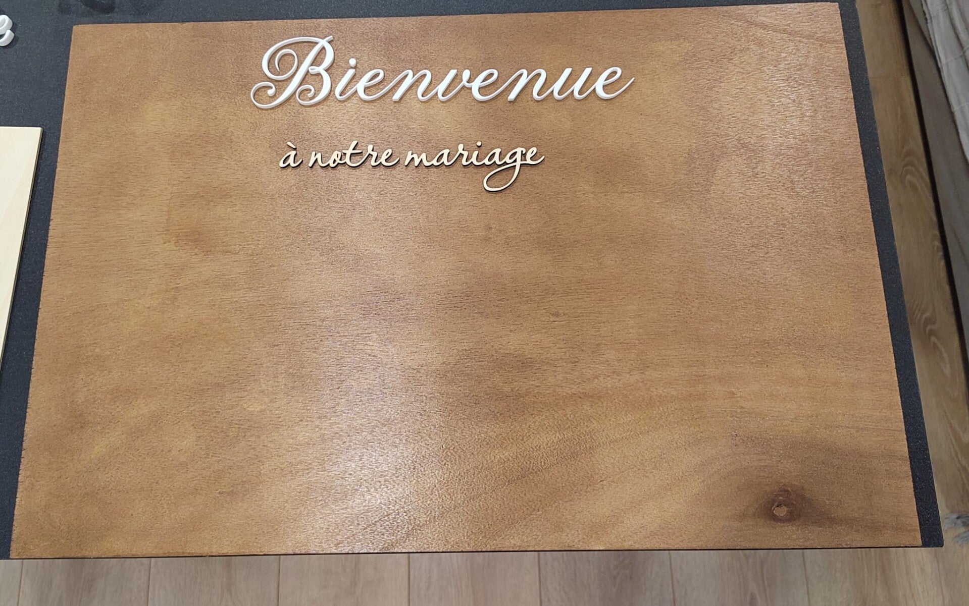 Panneau d'accueil personnalisé