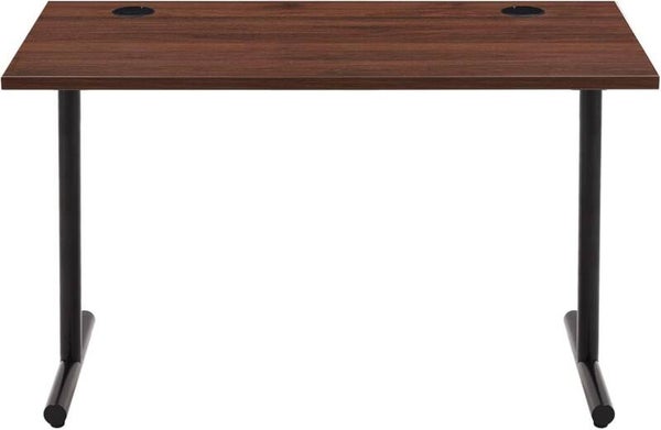 Amazon Basics Office Computer Desk, Walnut Desktop and Black Frame, Rectangular, Simple Assembly, 120 x 60 x 73.6 cm