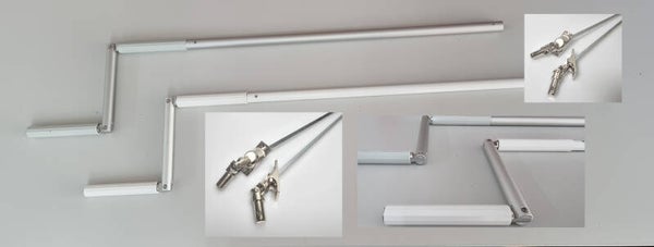 Rollladenkurbel Jalousienkurbel Kurbelstange mit 22 x 52 mm 45° Gelenklager