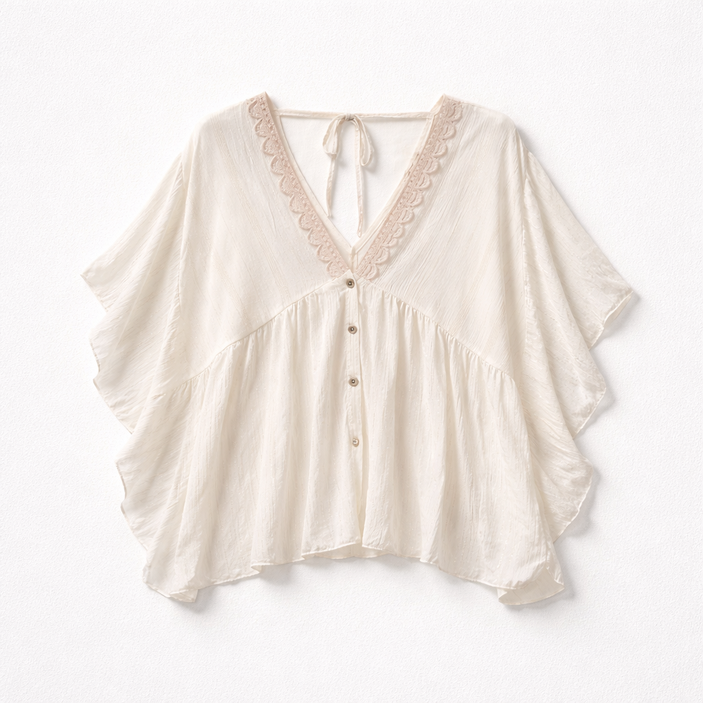 BLOUSE - PLAYA liseré doré