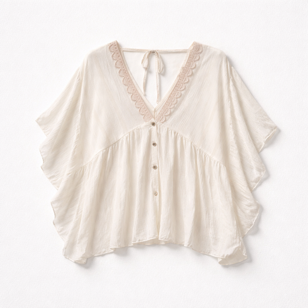 BLOUSE - PLAYA liseré doré