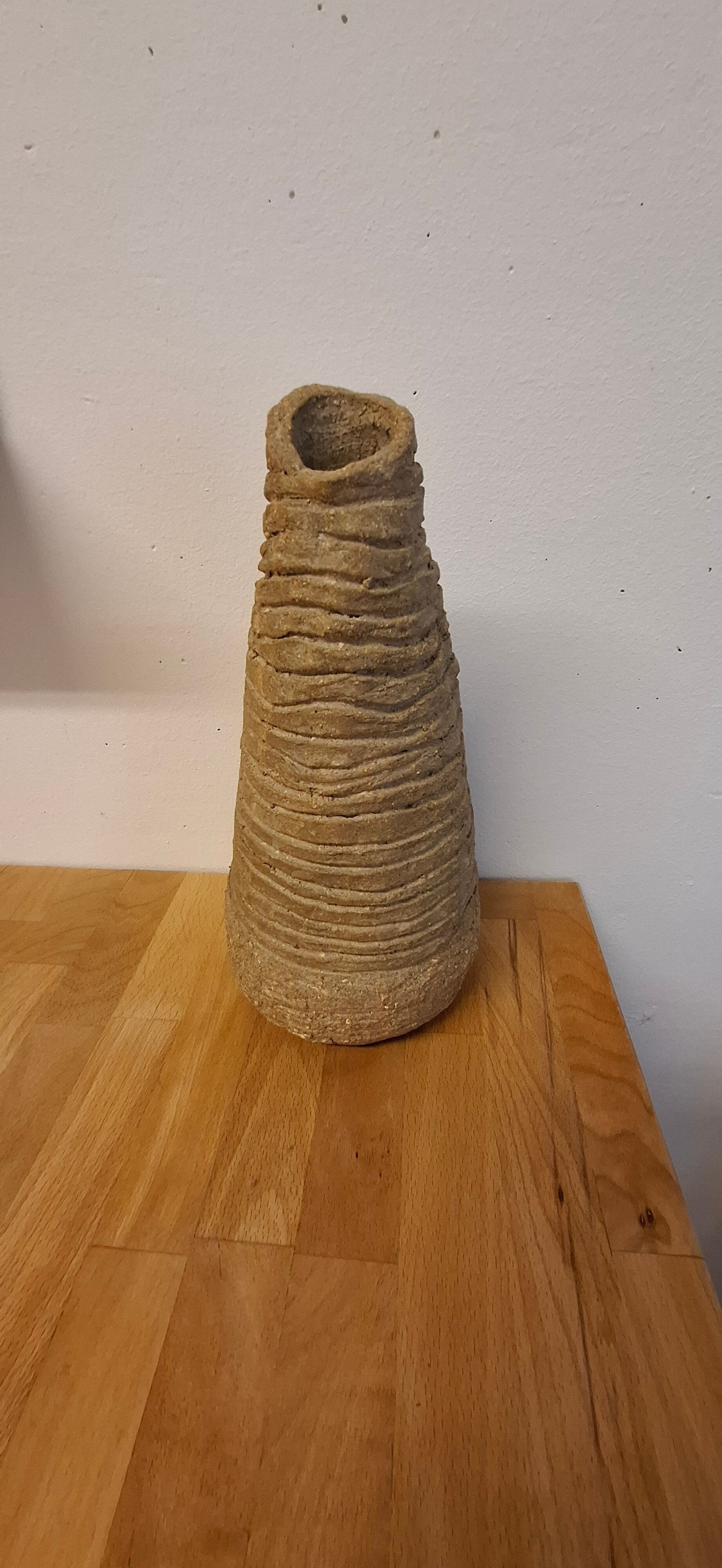 Steingut Vase