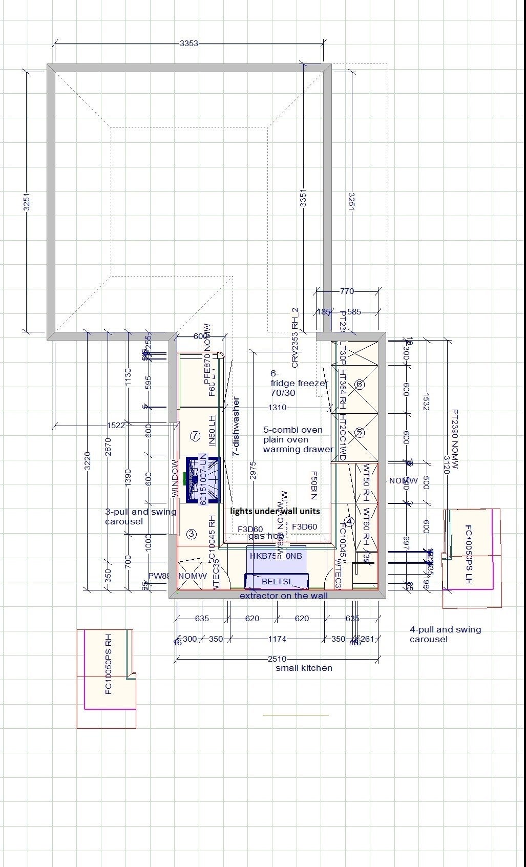 New Build, two kitchens Kitchen design Maria Miles