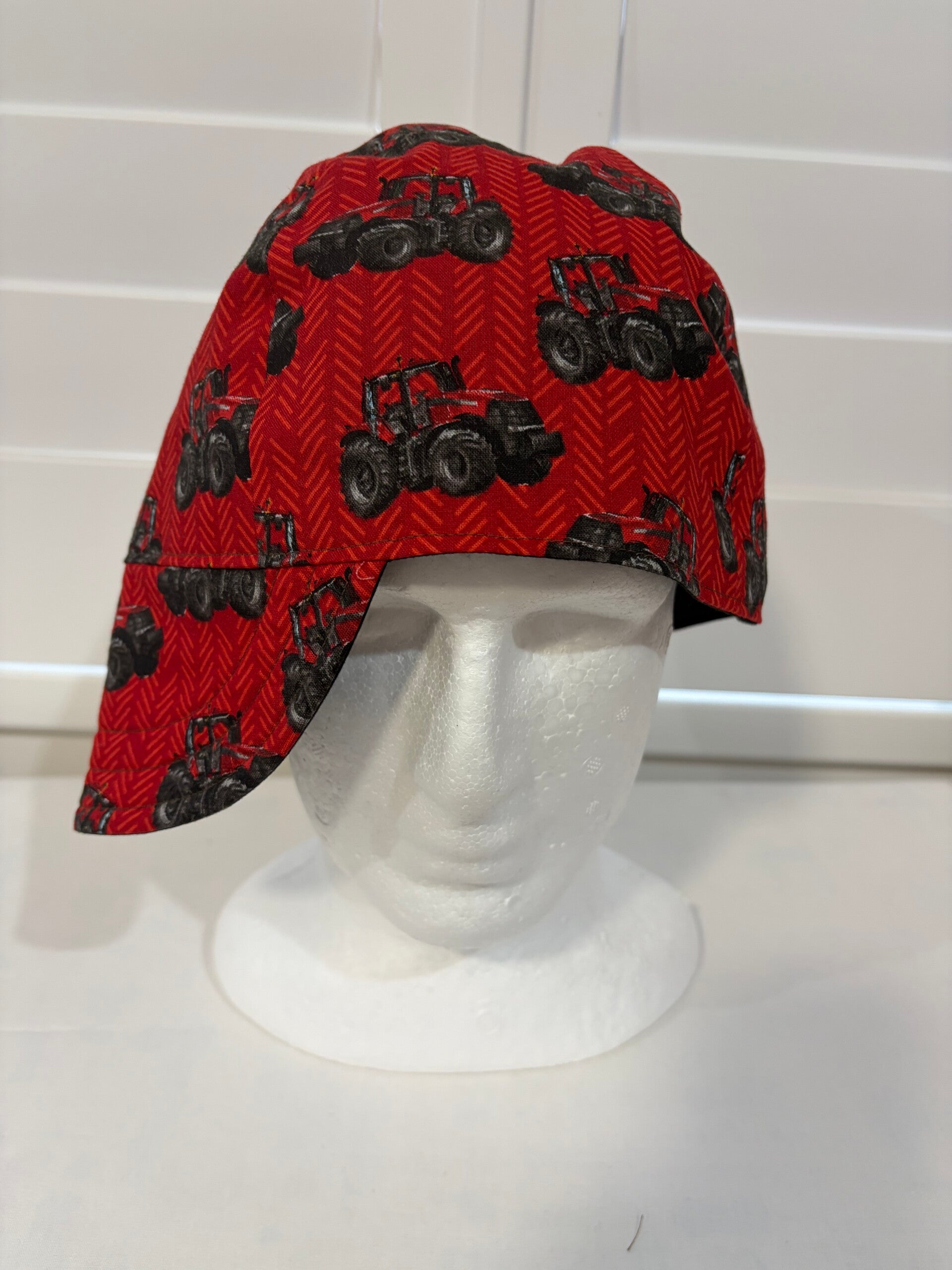 Tractor Hat (Black & Red)