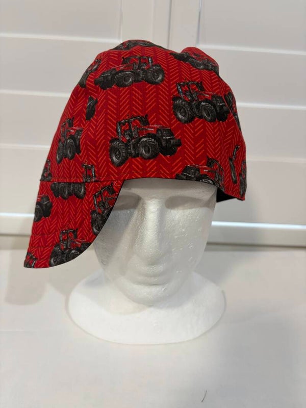 Tractor Hat (Black & Red)