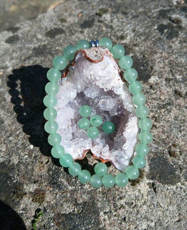 Bracelet " Chance et Optimisme " en Aventurine Verte.