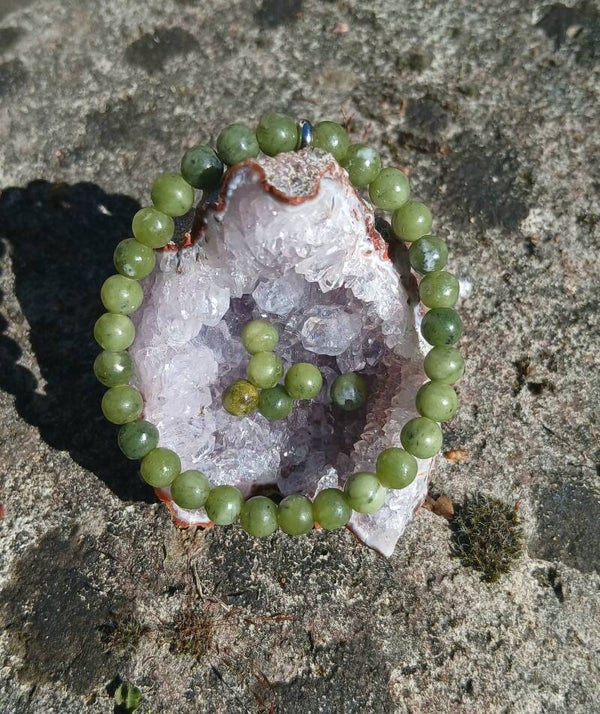 Bracelet en "Jade Vert de Thaïlande"  Sagesse et Harmonie
