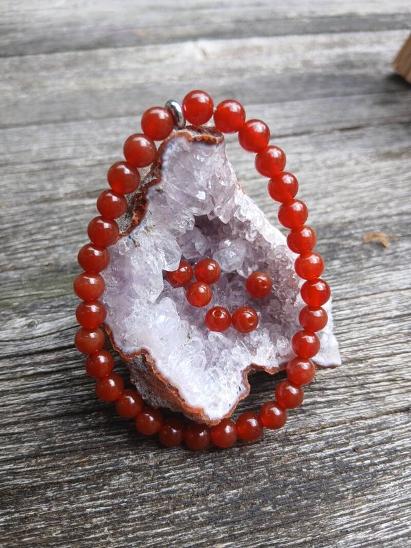 Bracelet " Emotions" en Cornaline 6mm
