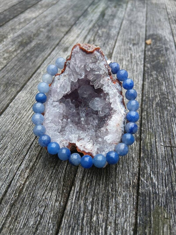 Bracelet en " Aventurine Bleue " Maîtrise de soi "