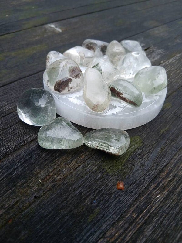 Pierres Roulées Quartz à inclusion ( Lodolite)