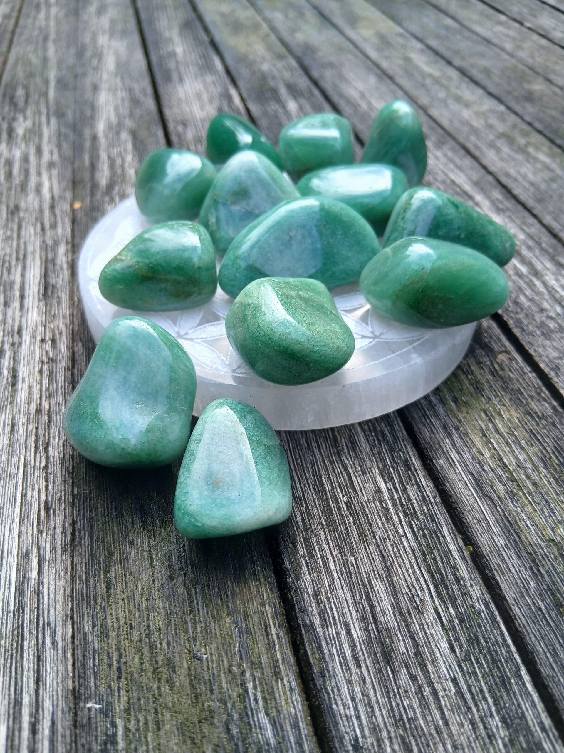 Pierres Roulées en Aventurine Verte