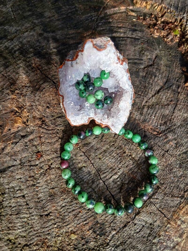 Bracelet en Rubis Zoiste " Guérison du cœur "