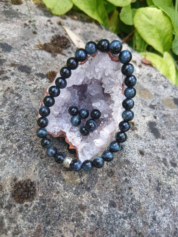 Bracelet " Vision" en Œil-de-Faucon ...6mm