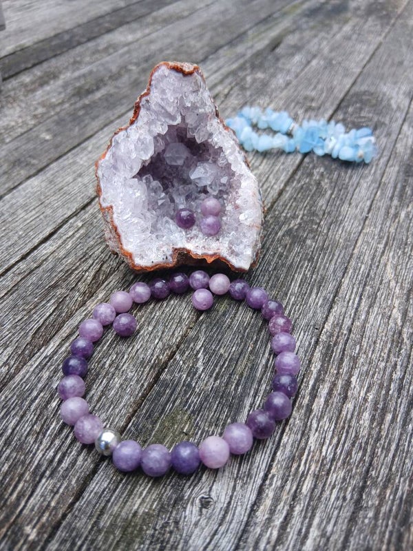 Bracelet en Lépidolite " Anti-Stress