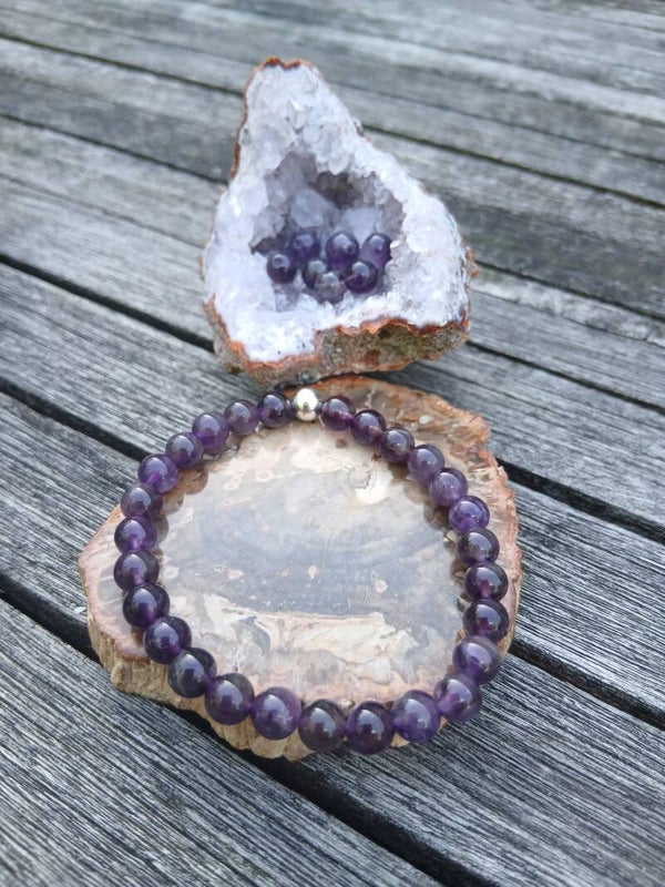 Bracelet en Améthyste " Pierre du Calme"