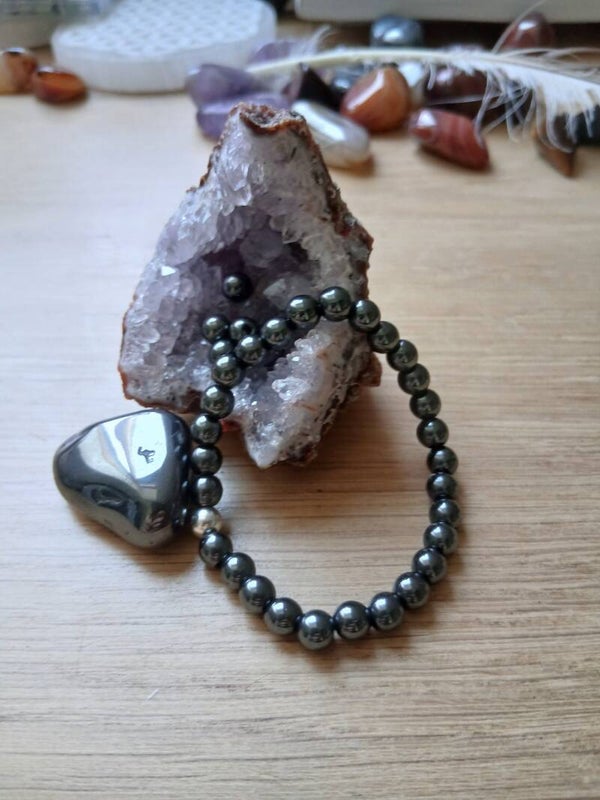 Bracelet + Pierre en Hématite " Combo Magique " Ancrage  et Harmonie