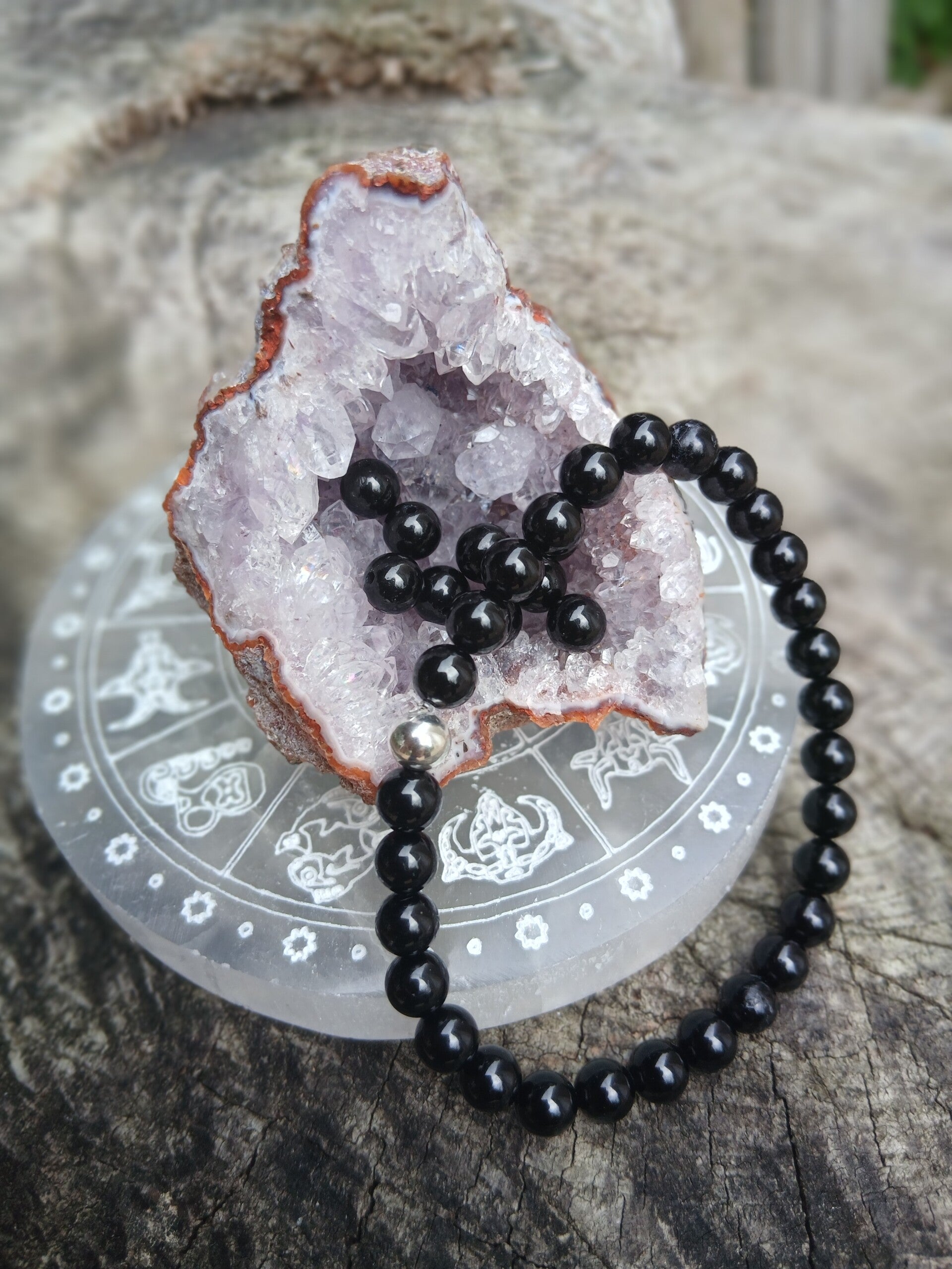 Bracelet en Tourmaline Noire. Ancrage et Protection