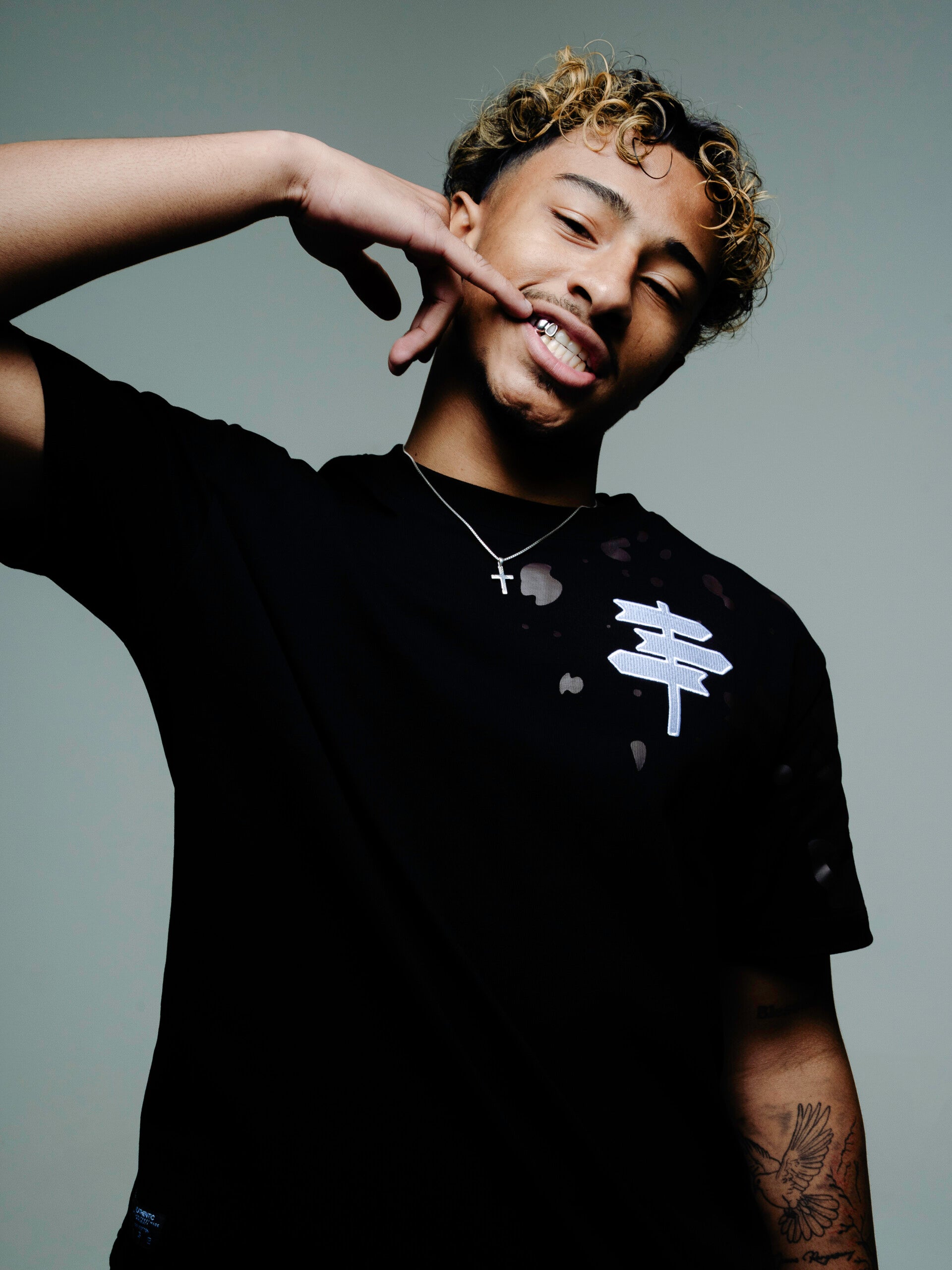 (Limited edition) Milano Black Splash Crew Neck 'Chocolate'