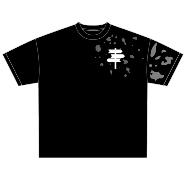 Milano Black Splash Crew Neck T-shirt