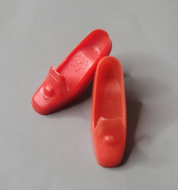 Vintage Barbie Pilgrim schoenen - Rood / ongemerkt
