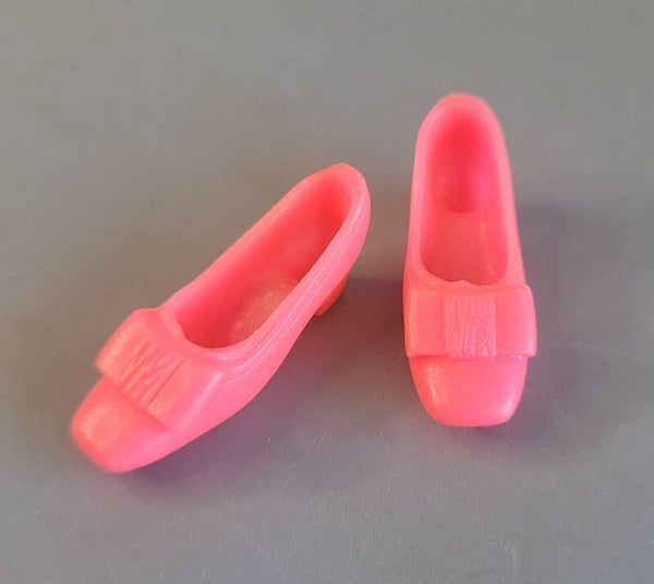 Vintage Barbie /Francie Hot Pink Bow Shoes
