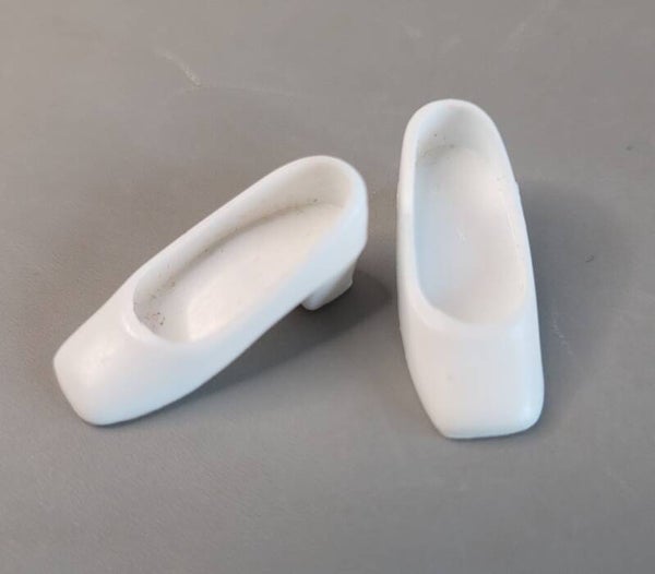 Vintage Barbie/ Francie Square toe shoes / Wit