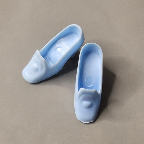 Vintage Barbie Pilgrim schoenen - licht blauw