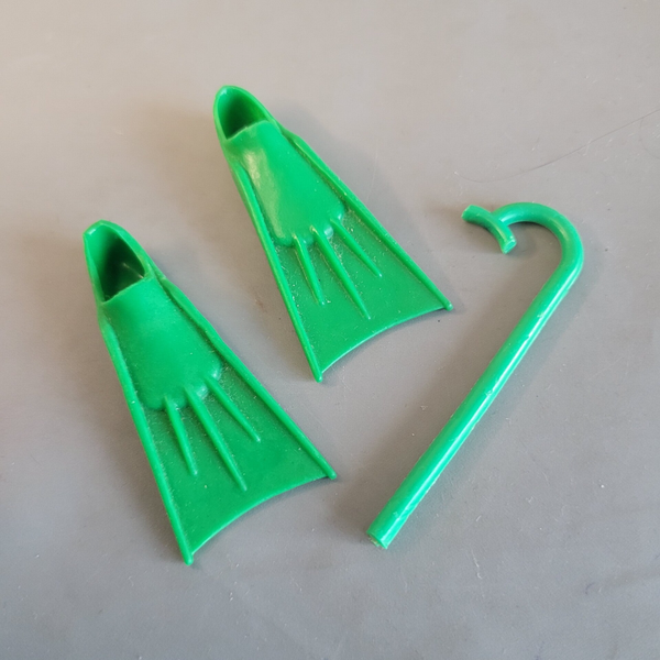 Vintage Barbie Fins & snorkel - Groen