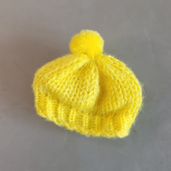 Vintage Skipper Yellow Knit Cap